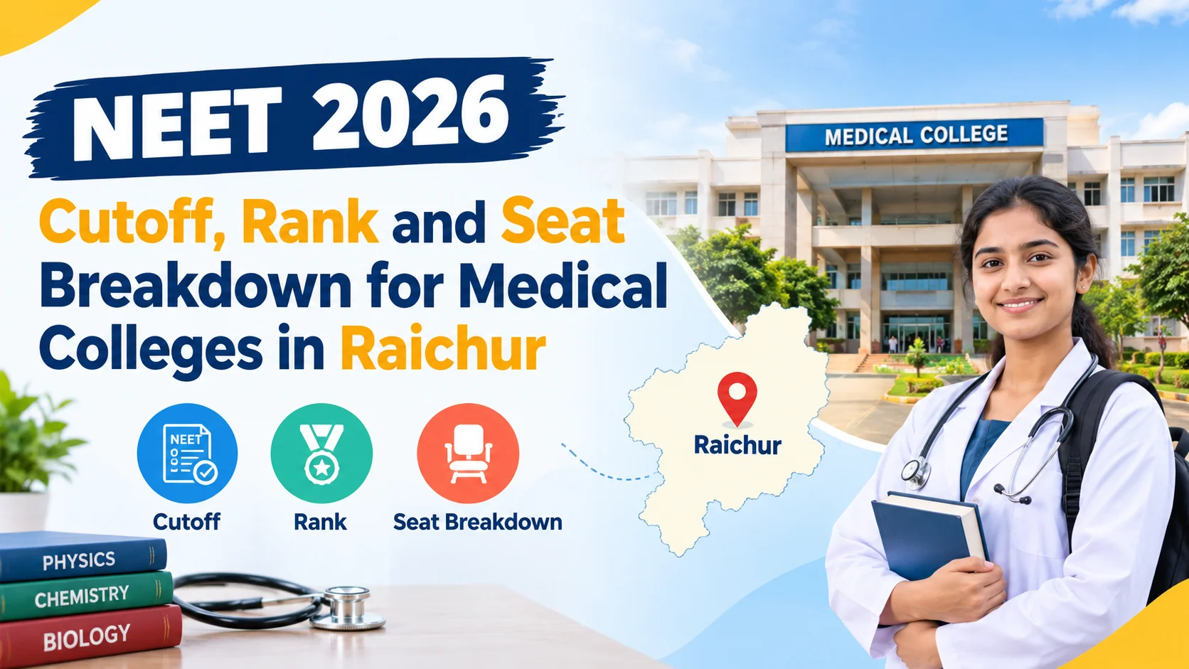 NEET 2026 Cutoff, Rank and Seat Breakdown for Medical Colleges in Raichur